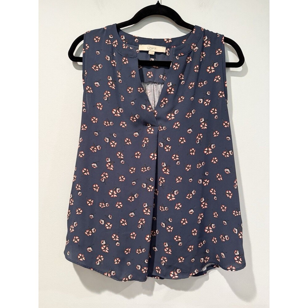 Loft Floral Top Womens Small Workwear Career Office Business Travel Preppy
